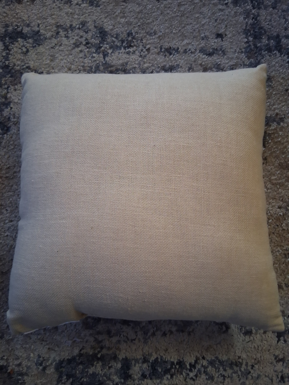 Cream Dog Pillow with Brown Bone Accent - Pet Bedding Cushion - Picture 4 of 5